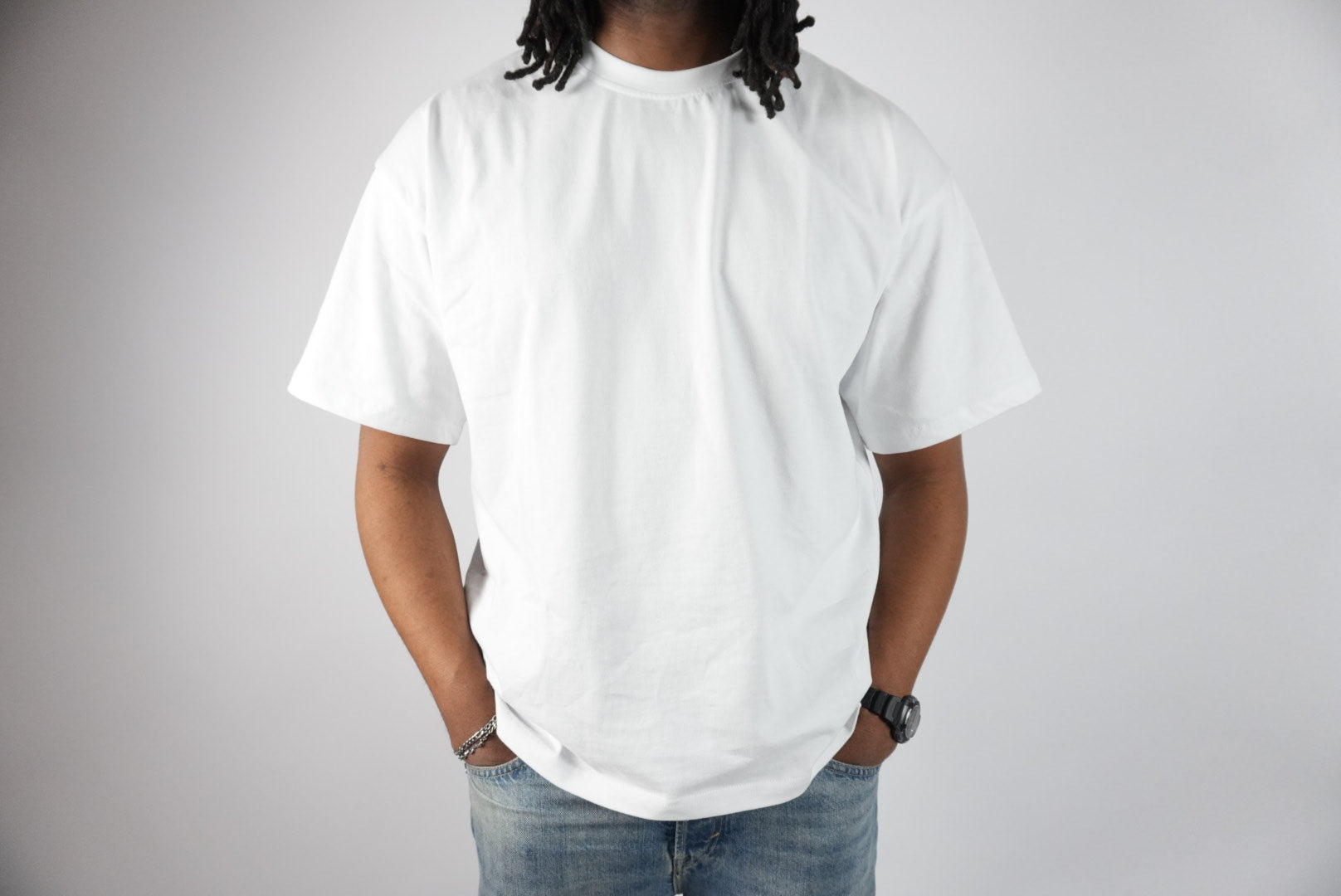Heavyweight Drop Shoulder T-Shirt (White)