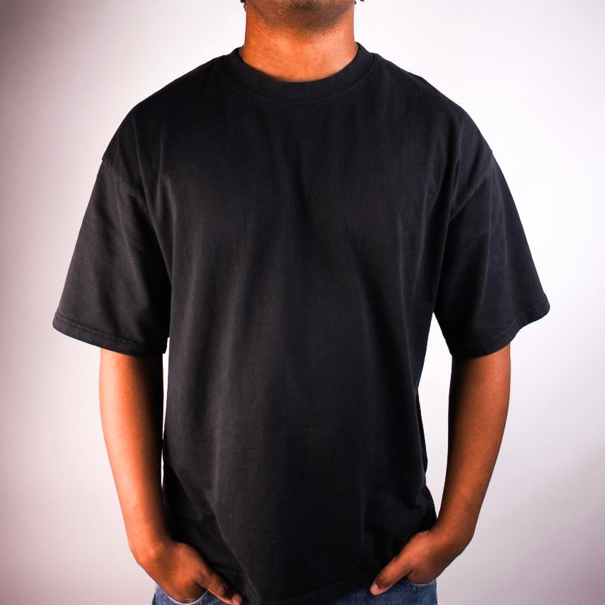 Simple Luxury Goods Heavyweight Drop Shoulder T-Shirt – Black