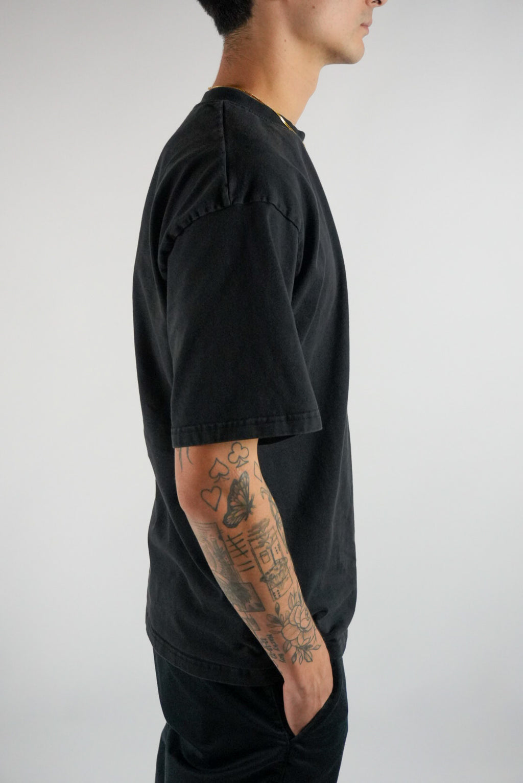 Heavyweight Drop Shoulder T-Shirt (Black)