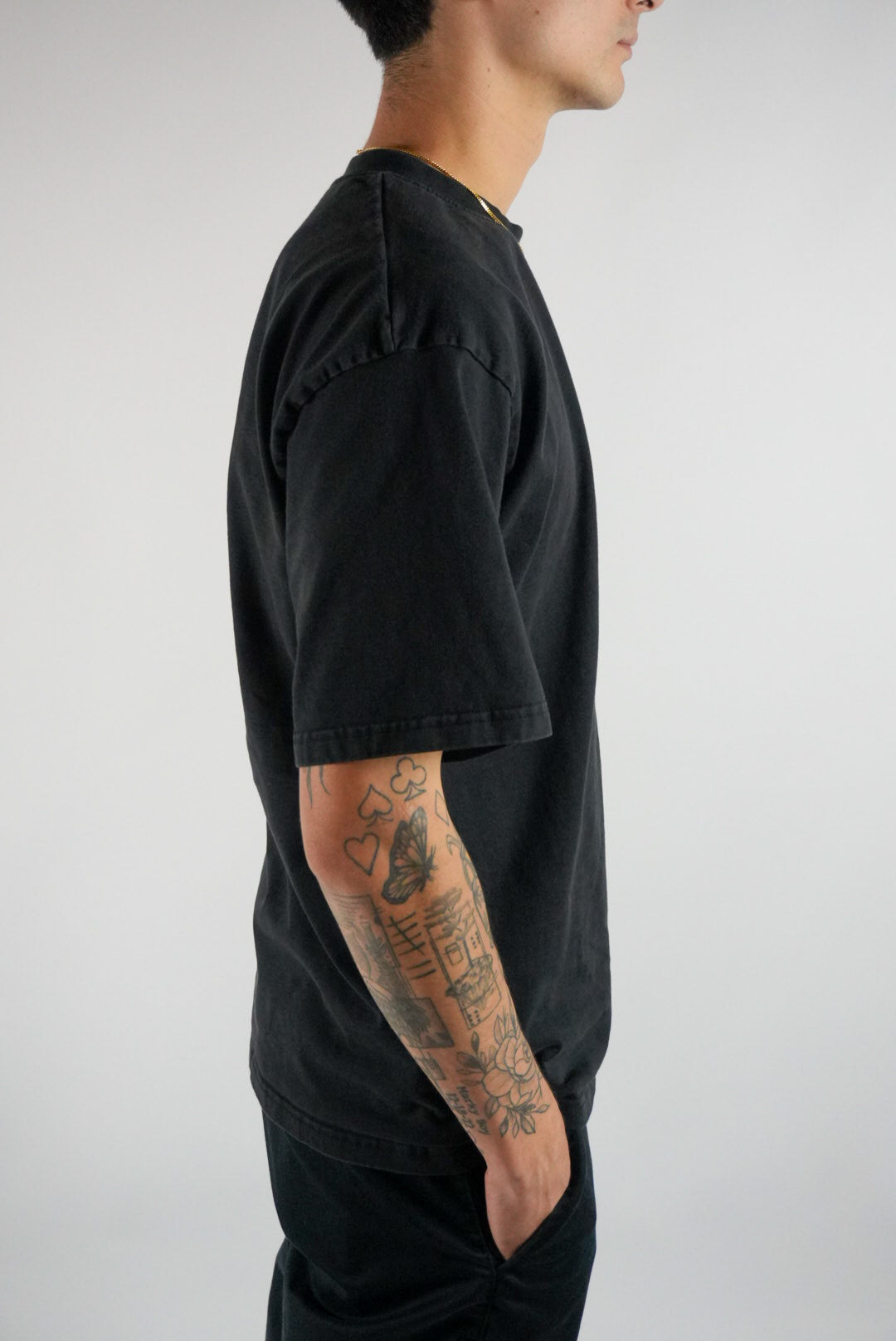 Heavyweight Drop Shoulder T-Shirt (Black)