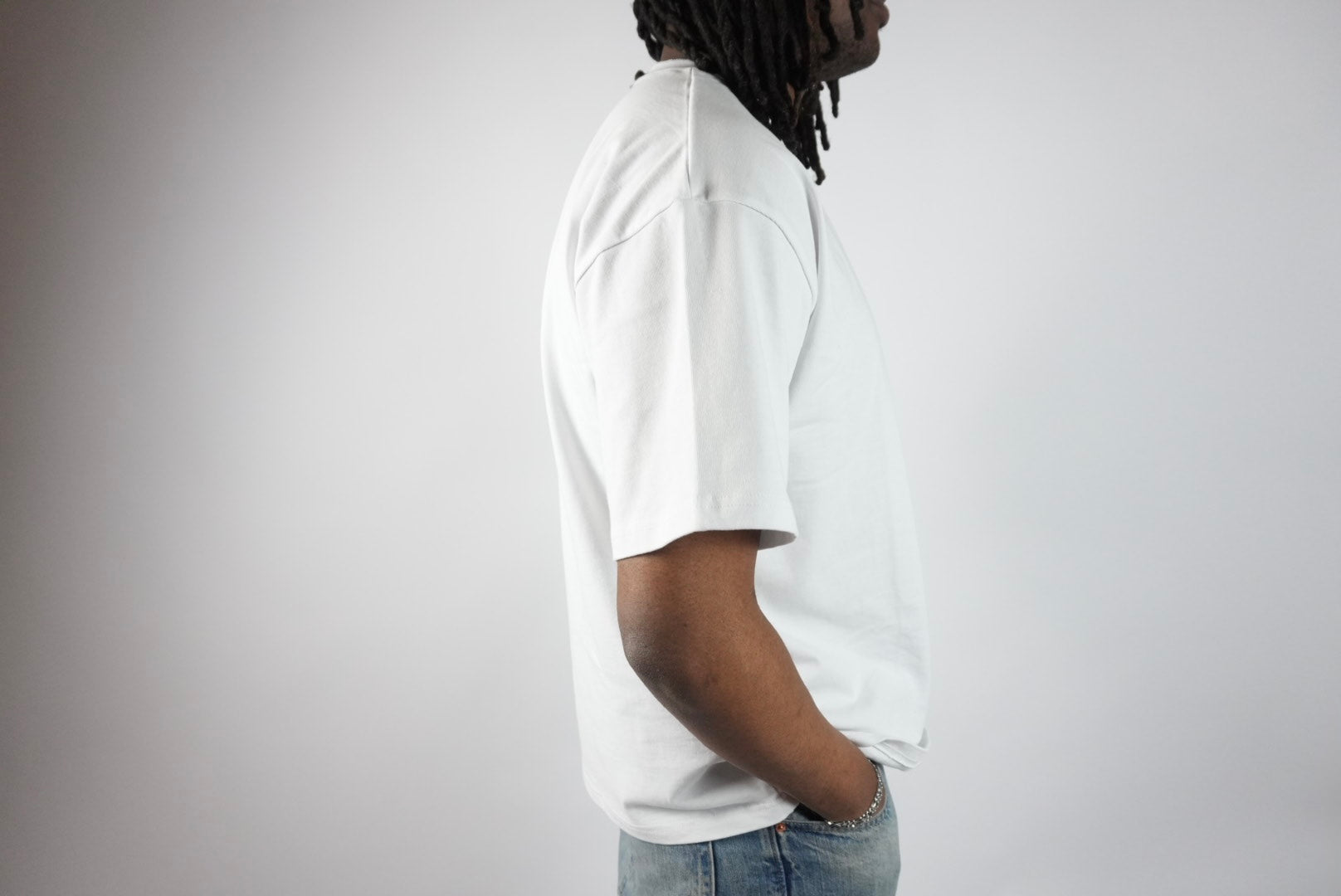 Heavyweight Drop Shoulder T-Shirt (White)