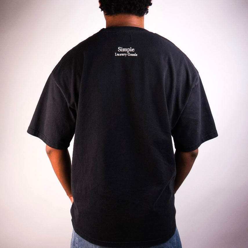 Simple Luxury Goods Heavyweight Drop Shoulder T-Shirt – Black