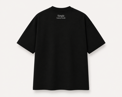Heavyweight Drop Shoulder T-Shirt  - Black